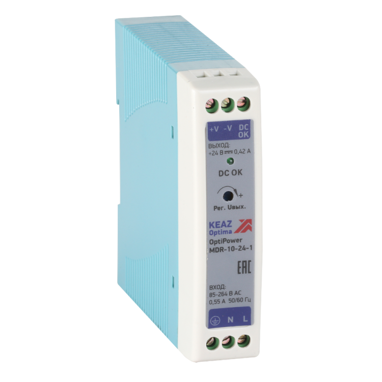 КЭАЗ Блок питания OptiPower MDR-10-24-1. (284538) превью в интернет-магазине электрики Форум Электро в Москве