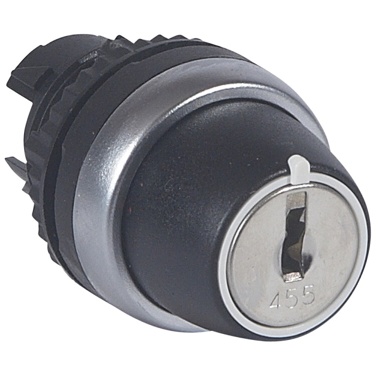 Legrand Osmoz Гол.ключ 455, черная ручка, 3п с возвр.с 2 сторон в 0.45град (1-0 извл.-2)