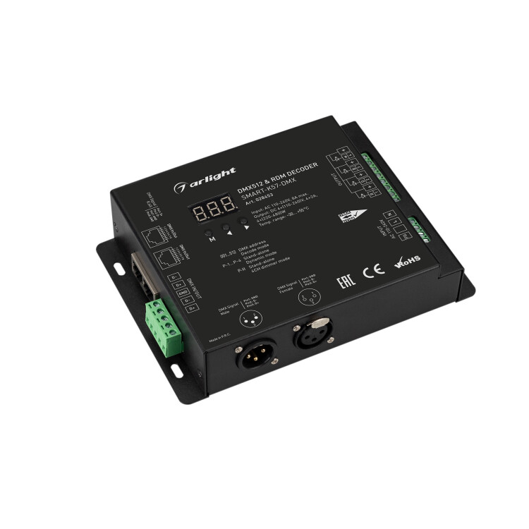 Arlight Декодер SMART-K57-DMX (230V, 4x2A, XLR3) (IP20 Металл, 5 лет) (028453) превью в интернет-магазине электрики Форум Электро в Москве