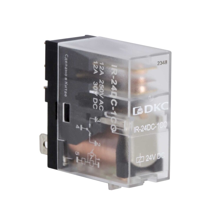 DKC Одиночное реле, 1 перекидной контакт, 24 В DC (IR-24DC-1CO) превью в интернет-магазине электрики Форум Электро в Москве