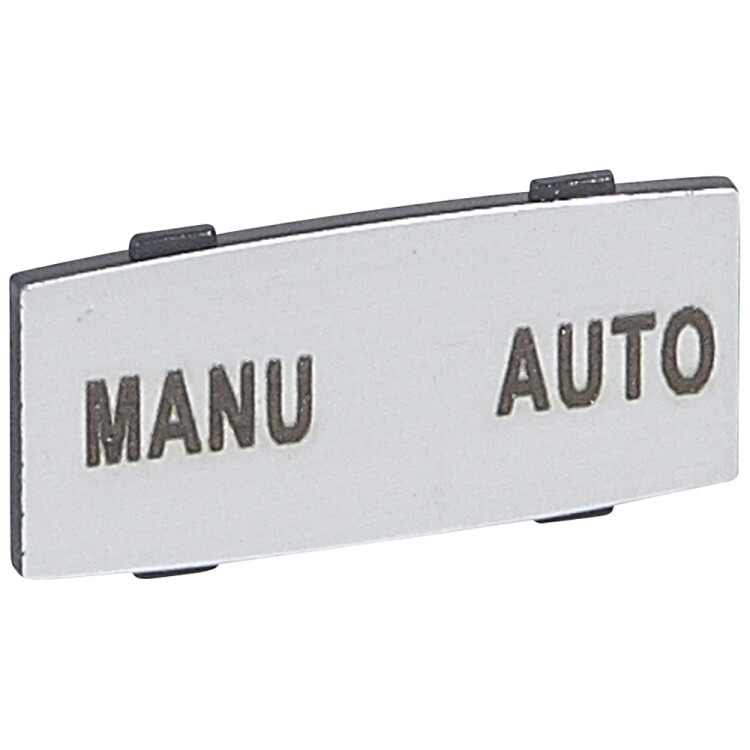 Legrand Osmoz вставк. узкая алюм. "MANU -AUTO" надпись