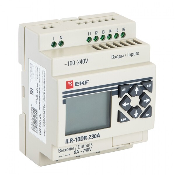 EKF PROxima Программируемое реле 10 в/в с диспл. 230В PRO-Relay (ILR-10DR-230A) превью в интернет-магазине электрики Форум Электро в Москве