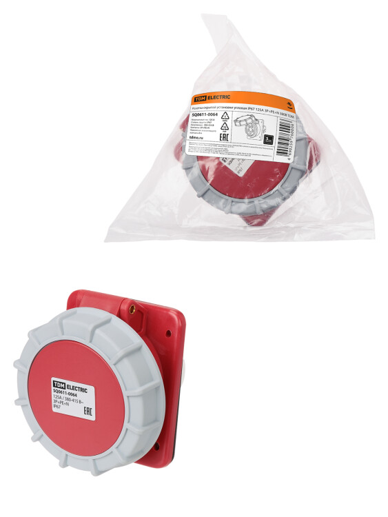TDM Розетка скрытой установки угловая IP67 125А 3Р+РЕ+N 380В (SQ0611-0064) превью в интернет-магазине электрики Форум Электро в Москве