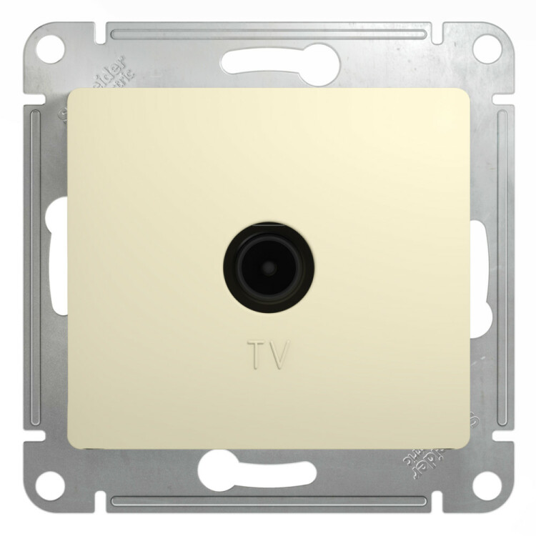 Картинка Systeme Electric Glossa TV Розетка проходная 4DB, механизм, бежевый (GSL000292) в интернет-магазине Форум Электро в Москве