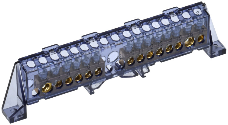 TEKFOR Шина N "ноль" в комб. изол. "Стойка" 8х12-6+8-Ч IEK (TF-NN20-68-DP-K02) превью в интернет-магазине электрики Форум Электро в Москве