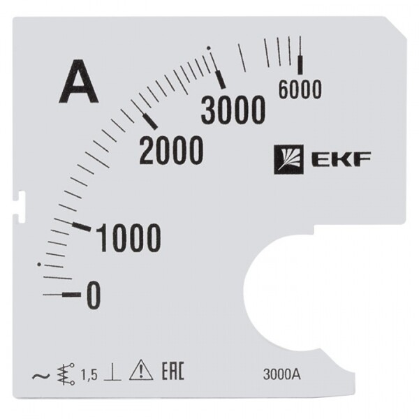 EKF Шкала сменная для A961 3000/5А-1,5 PROxima (s-a961-3000) превью в интернет-магазине электрики Форум Электро в Москве
