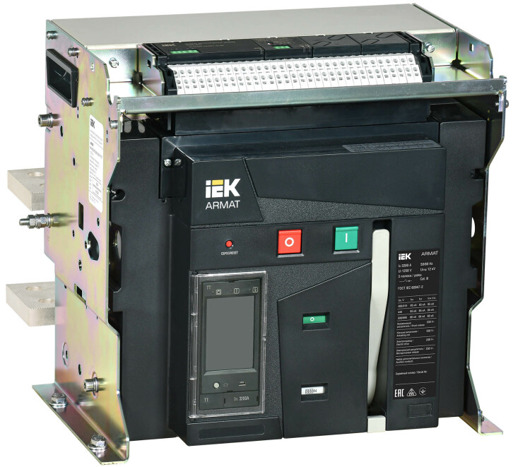 IEK ARMAT Автоматический выключатель воздушный стационарного исполнения 3P E 85кА 3200А TT с акс. (AR-ACB-3FE-085-3200A-TTCF) превью в интернет-магазине электрики Форум Электро в Москве