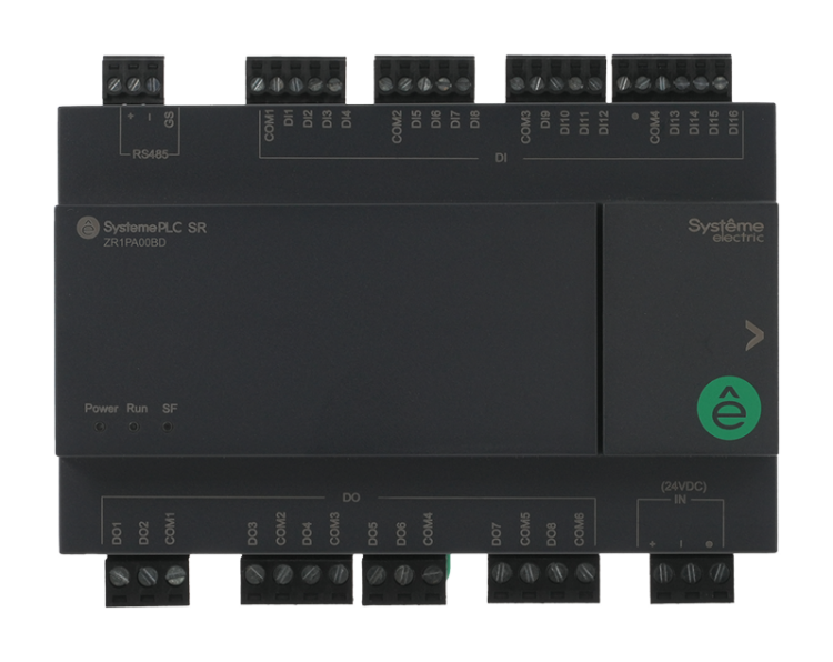 Systeme Electric Интеллектуальное реле SR1; 24 VDC; 24 IO: 16 DI, 8 DO (реле), 1xRS485 (ZR1PA00BD) превью в интернет-магазине электрики Форум Электро в Москве