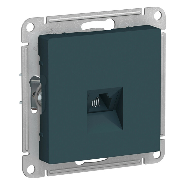 Картинка Systeme Electric AtlasDesign Изумруд Розетка телефонная RJ11, механизм (ATN000881) в интернет-магазине Форум Электро в Москве