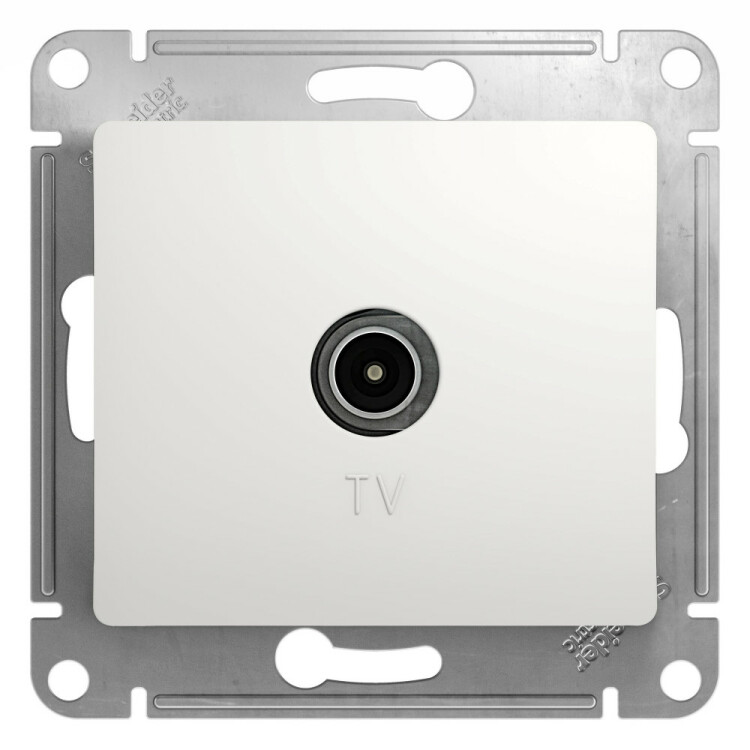 Картинка Systeme Electric Glossa Бел Розетка TV коннектор (GSL000193) в интернет-магазине Форум Электро в Москве