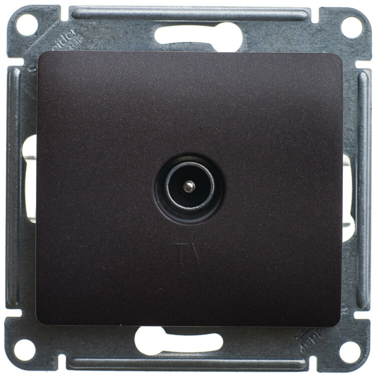 Картинка Systeme Electric Glossa Шоколад Розетка TV проходная 4DB (GSL000892) в интернет-магазине Форум Электро в Москве