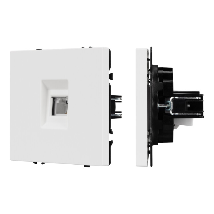 Картинка Arlight NOBE Розетка телефонная софт-тач белый кварц SCT-MTL1-SFPL-WH (RJ-11, 4C) (-) (054300(1)) в интернет-магазине Форум Электро в Москве