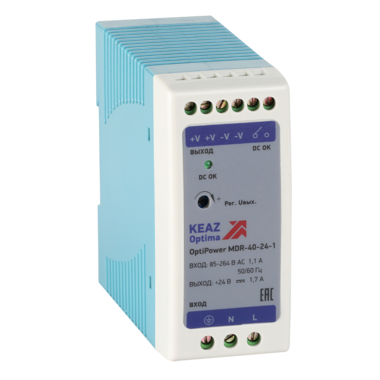 КЭАЗ Блок питания OptiPower MDR-40-24-1. (284540) превью в интернет-магазине электрики Форум Электро в Москве