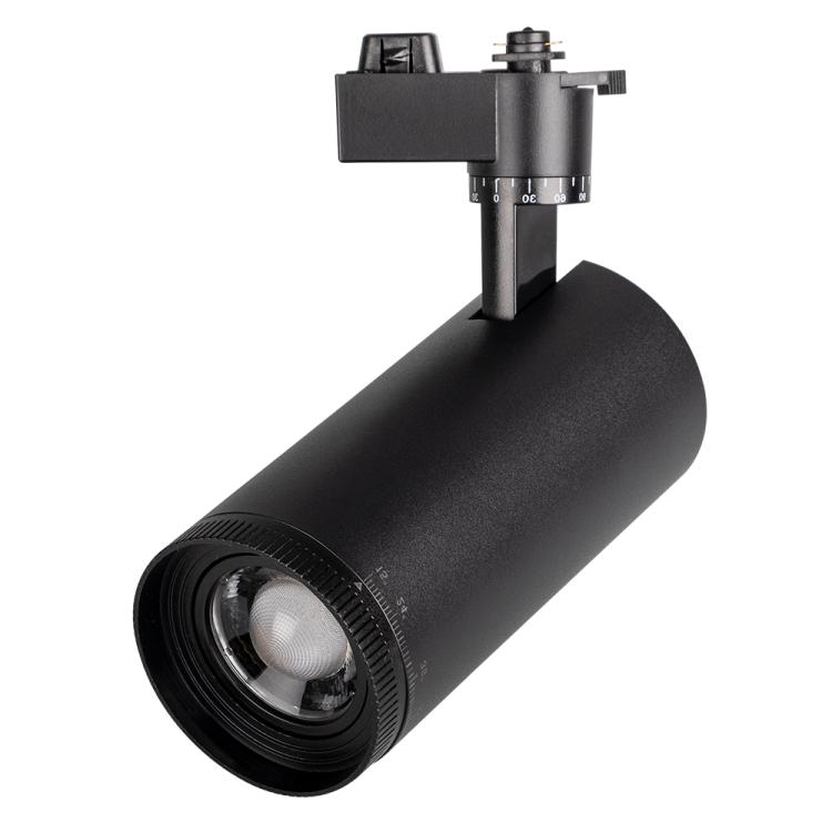 Jazzway Черный Трековый прожектор PTR 0728 ZOOM 28w BL ZOOM (.5030534) превью в интернет-магазине электрики Форум Электро в Москве