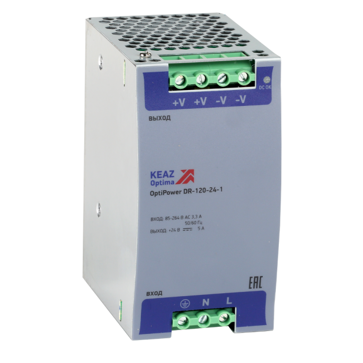 КЭАЗ Блок питания OptiPower DR-120-24-1. (284548) превью в интернет-магазине электрики Форум Электро в Москве