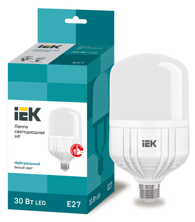 IEK Лампа светодиодная HP 30Вт 230В 4000К E27 (LLE-HP-30-230-40-E27) превью в интернет-магазине электрики Форум Электро в Москве