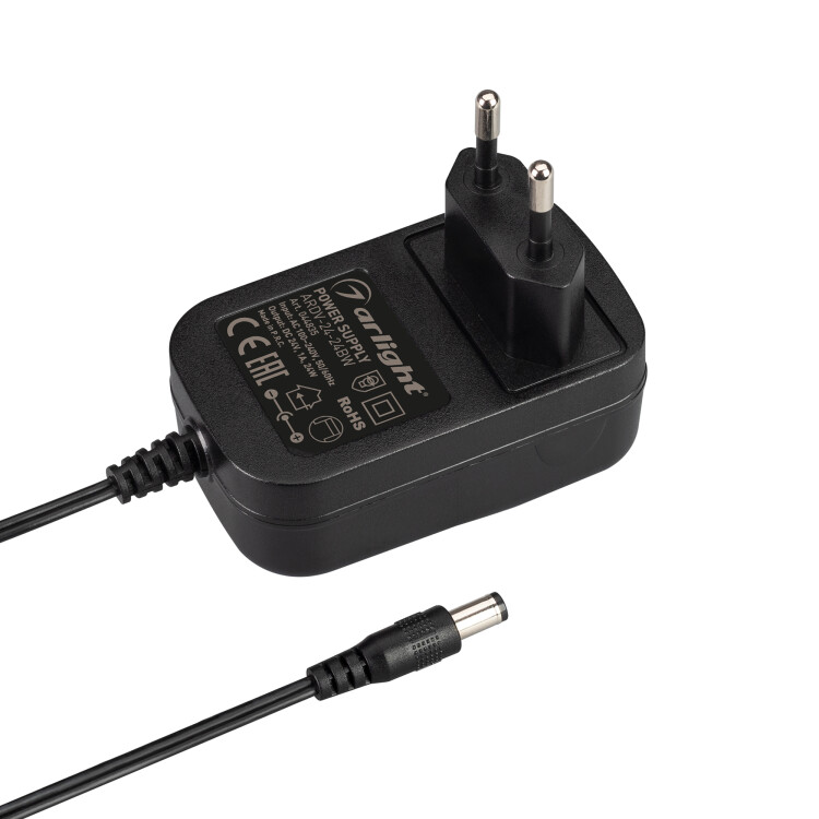 Arlight Блок питания ARDV-24-24BW (24V, 1A, 24W) (Адаптер, 3 года) (044835) превью в интернет-магазине электрики Форум Электро в Москве