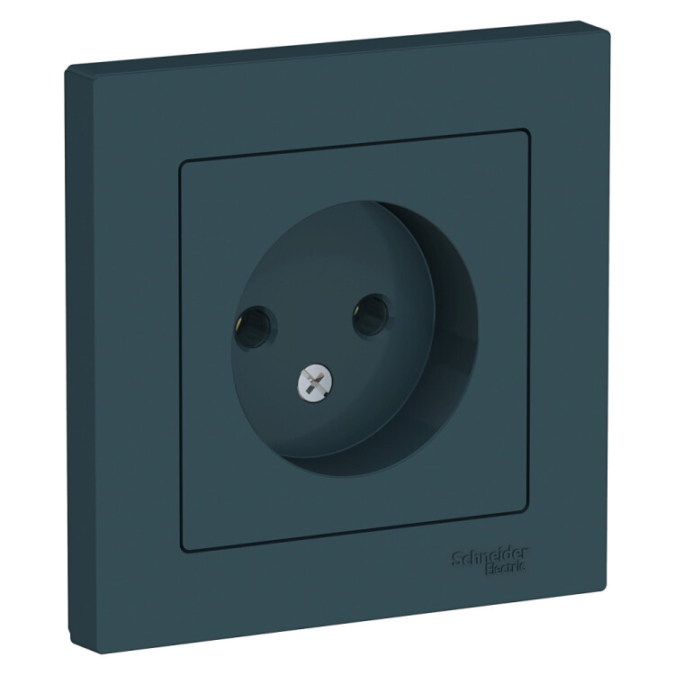 Картинка Systeme Electric AtlasDesign Изумруд Розетка б/з, 16А, в сборе (ATN000840) в интернет-магазине Форум Электро в Москве