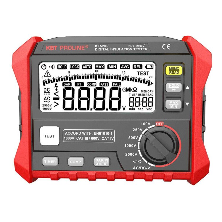 КВТ Мегаомметр цифровой KT 5205 серия PROLINE (89639) превью в интернет-магазине электрики Форум Электро в Москве