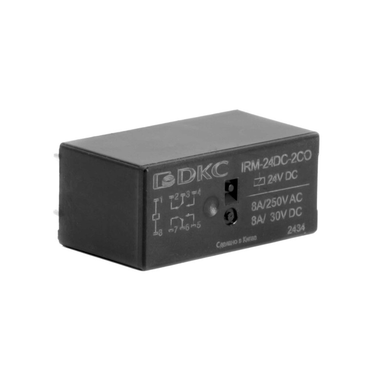 DKC Реле миниатюрное низкопрофильное, 2CO, ком. ток 8А, AgSnO2, напряжение 115V AC (IRM-115AC-2CO) превью в интернет-магазине электрики Форум Электро в Москве