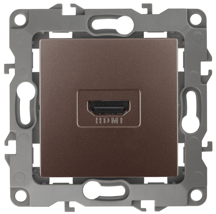 Картинка 12-3114-13 ЭРА Розетка HDMI, IP20, Эра12, бронза (10/100/3200) (Б0027488) в интернет-магазине Форум Электро в Москве