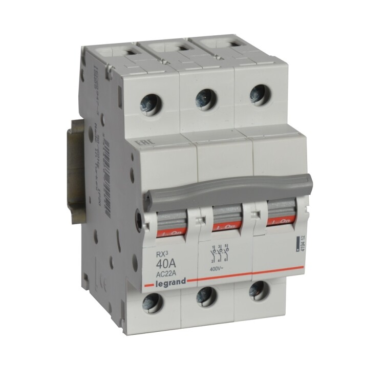 Legrand RX3 Рубильник 3P 40А (419412) превью в интернет-магазине электрики Форум Электро в Москве Legrand RX3 Рубильник 3P 40А (419412) превью в интернет-магазине электрики Форум Электро в Москве