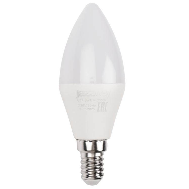 Jazzway PLED-LX C37 8w E14 3000K (.5028470) превью в интернет-магазине электрики Форум Электро в Москве