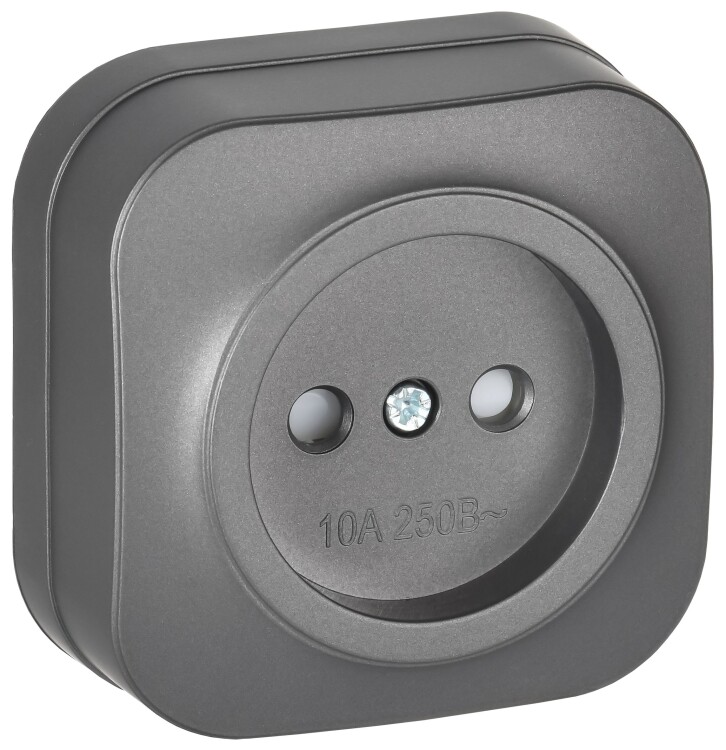 Картинка IEK GLORY Роз. без з/к с з/ш о/у 10А РСш20-2-ХСм сталь м. (ERH13-K46M-10) в интернет-магазине Форум Электро в Москве