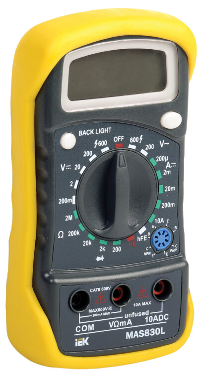 IEK Мультиметр цифровой Master MAS830L (TMD-3L-830) превью в интернет-магазине электрики Форум Электро в Москве