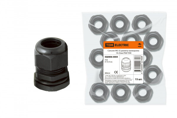 Фотография Сальник MG 32 диаметр проводника 18-25мм IP68 TDM (=this.property.MANUFACTURERCODE}) в интернет-магазине Форум Электро в Москве Сальник MG 32 диаметр проводника 18-25мм IP68 TDM (=this.property.MANUFACTURERCODE}) фото в интернет-магазине Форум Электро в Москве