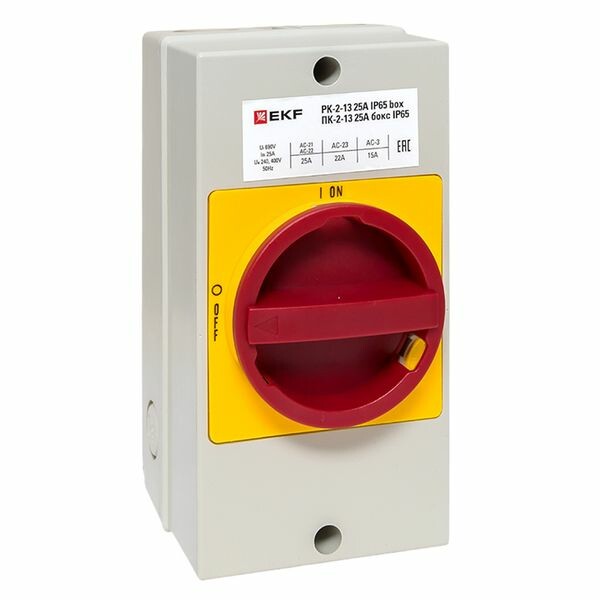 Переключатель кулачковый ПК-2-13 25А 3P "ВКЛ-ВЫКЛ" с блокировкой в боксе IP65 EKF PROxima (pk-2k-13-25-a65) превью в интернет-магазине электрики Форум Электро в Москве