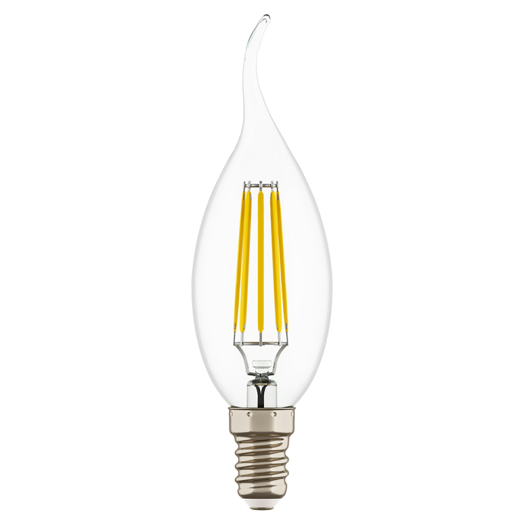 Jazzway Лампа светодиодная (LED) «свеча на ветру» d35мм E14 320° 4Вт 220-230В прозрачная тепло-белая желтая 2700К (.1028013) превью в интернет-магазине электрики Форум Электро в Москве