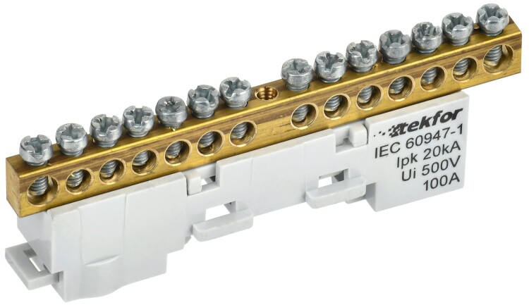 TEKFOR Шина L "фаза" неизол. на унив. держ. 6х9-14-Ср IEK (TF-NN10-14-DL-K03) превью в интернет-магазине электрики Форум Электро в Москве