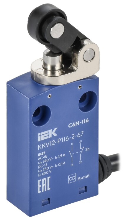 IEK Выкл. конц. C6N-116 толк. с рыч. рол. прав. IP67 (KKV12-P116-2-67) превью в интернет-магазине электрики Форум Электро в Москве