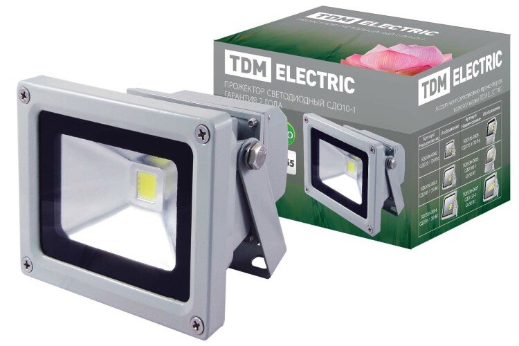 Прожектор (LED) 10Вт 860,6лм дневн. 5500-6500К IP65 TDM (SQ0336-0001) превью в интернет-магазине электрики Форум Электро в Москве