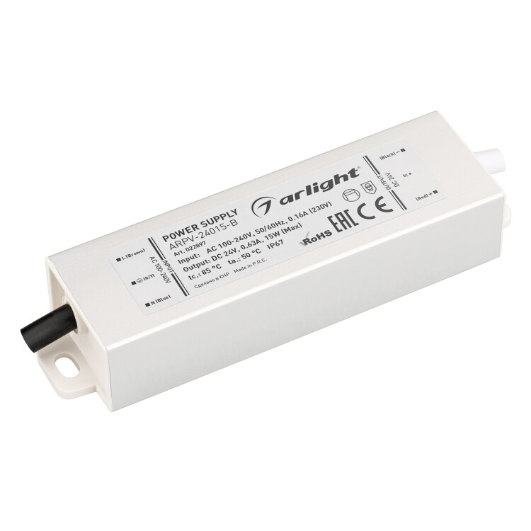 Arlight Блок питания ARPV-24015-B (24V, 0.6A, 15W) (IP67 Металл, 3 года) (022897) превью в интернет-магазине электрики Форум Электро в Москве Arlight Блок питания ARPV-24015-B (24V, 0.6A, 15W) (IP67 Металл, 3 года) (022897) превью в интернет-магазине электрики Форум Электро в Москве