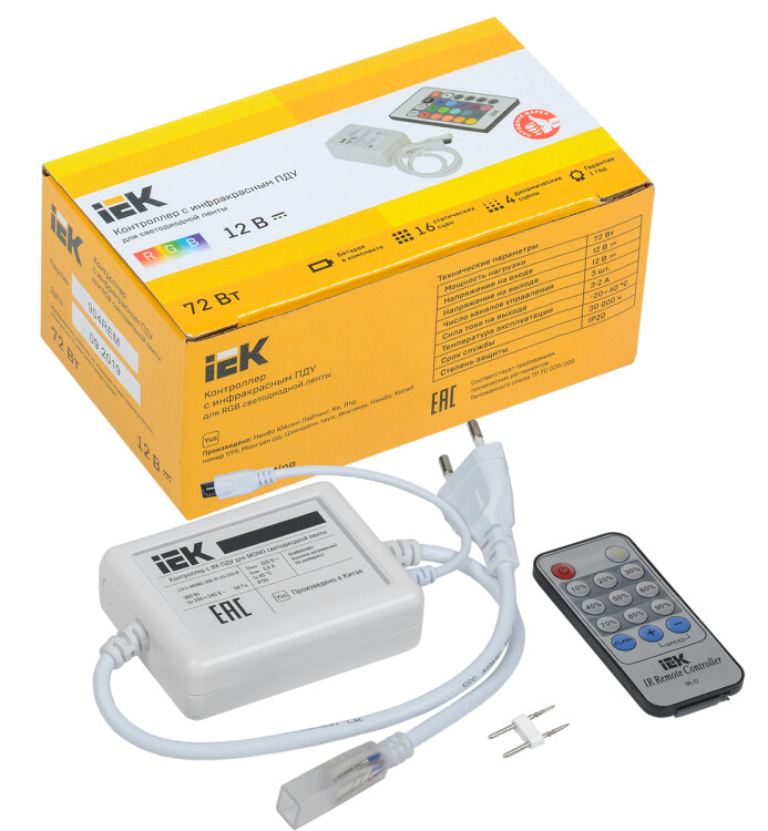 IEK Контроллер с ПДУ ИК MONO 1 канал 220В 3А 360Вт (LSC1-MONO-360-IR-20-220-B) превью в интернет-магазине электрики Форум Электро в Москве