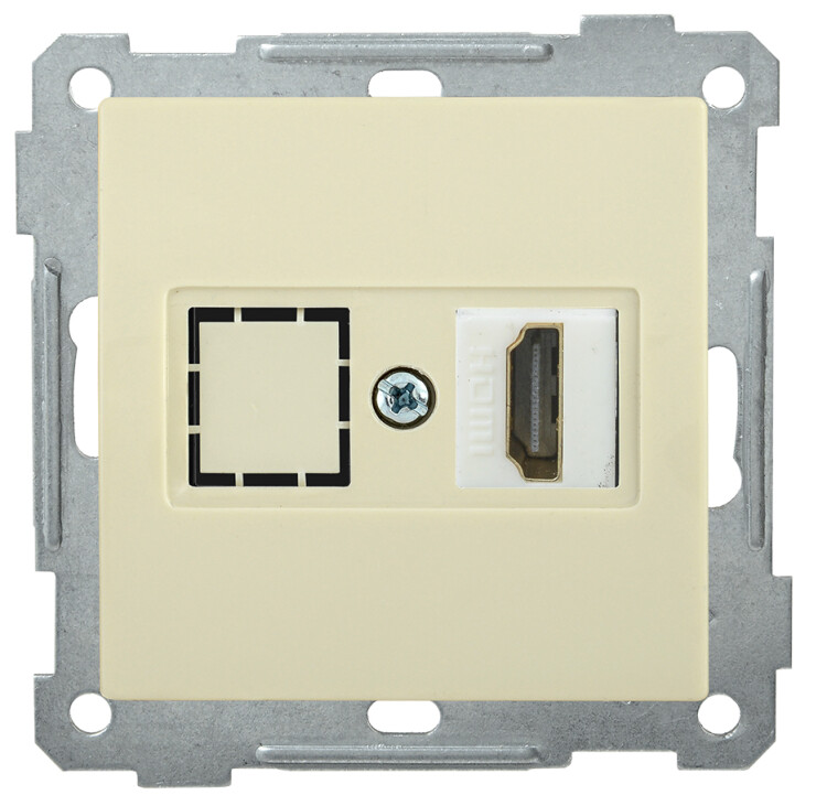 Картинка IEK РHDMI-0-Б Розетка HDMI BOLERO кремовый (EHB10-K33) в интернет-магазине Форум Электро в Москве