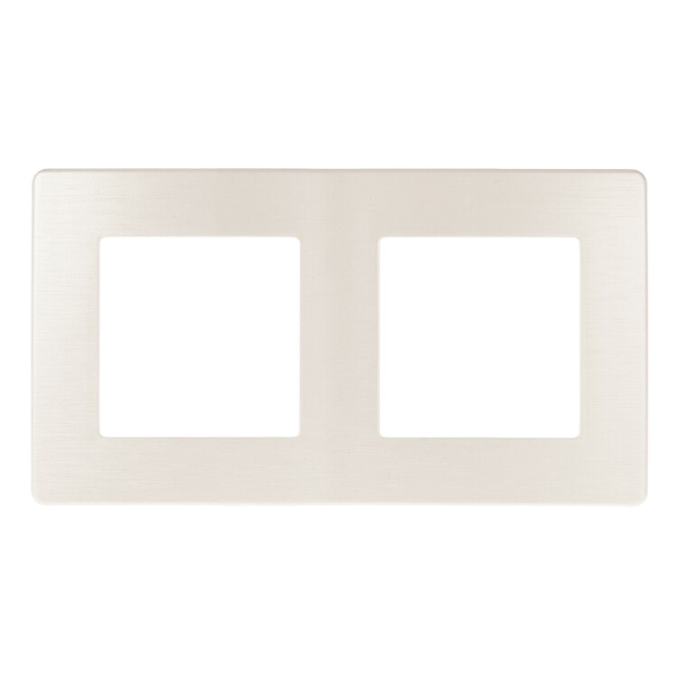 Картинка ЭРА Рамка для розеток и выключателей Серия 12 12-5102-15 на 2 поста, Сатин, перламутр (Б0052518) в интернет-магазине Форум Электро в Москве