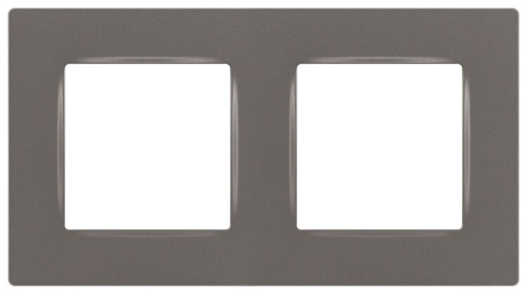 Картинка Рамка для розеток и выключателей ЭРА Серия 12 12-5202-16 на 2 поста, Классик, титан (Б0067733) в интернет-магазине Форум Электро в Москве