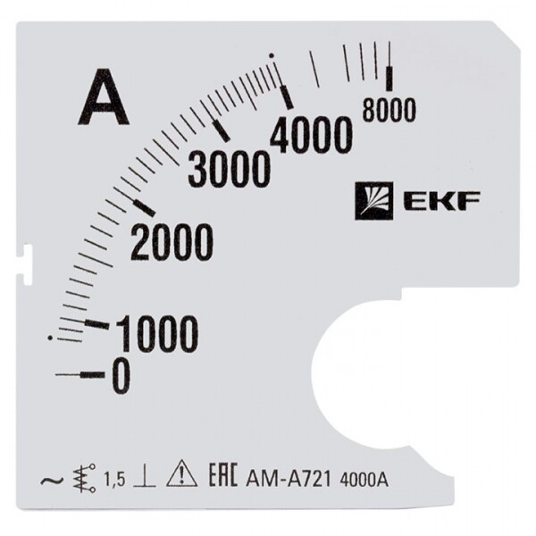 EKF Шкала сменная для A721 4000/5А-1,5 PROxima (s-a721-4000) превью в интернет-магазине электрики Форум Электро в Москве