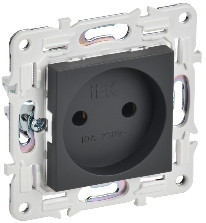 Картинка IEK SKANDY Титан Розетка б/з 10А SK-R02T (SK-R10-10-K48) в интернет-магазине Форум Электро в Москве