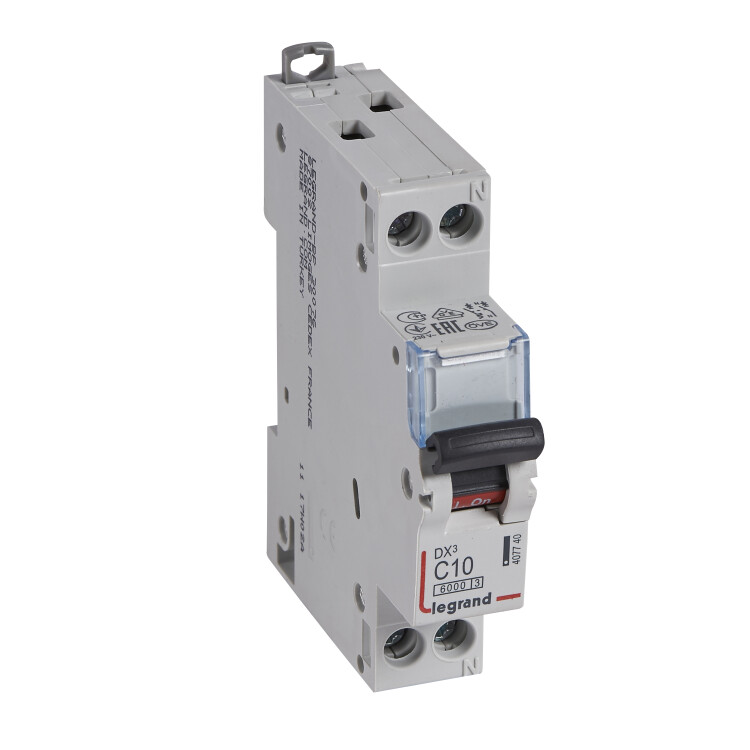 Legrand DX3 Автоматический выключатель 1P+N 10А (С) 6kA/10кА (407740) превью в интернет-магазине электрики Форум Электро в Москве Legrand DX3 Автоматический выключатель 1P+N 10А (С) 6kA/10кА (407740) превью в интернет-магазине электрики Форум Электро в Москве