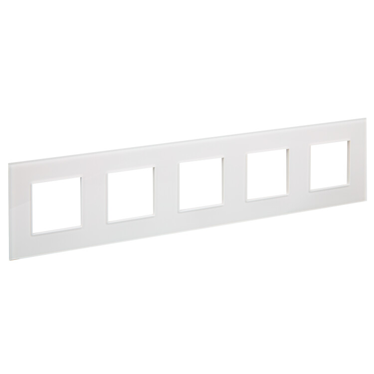 Картинка IEK SKANDY Стекло Арктический белый Рамка 5-ая SK-F25W (SK-M52-G-K01) в интернет-магазине Форум Электро в Москве