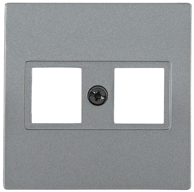 Картинка IEK НK45-2-БА Накладка 2-ая комп. RJ45 Cat5e BOLERO антрацит (ENB12-R-K95) в интернет-магазине Форум Электро в Москве