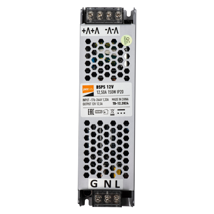 Jazzway BSPS 12V12,50A=150W IP20 1г. гар. (.5024397) превью в интернет-магазине электрики Форум Электро в Москве