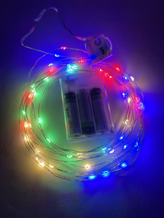 ЭРА ENIN -5NM Гирлянда LED Нить 5 м мультиколор, АА (100/2500) (Б0047959) превью в интернет-магазине электрики Форум Электро в Москве
