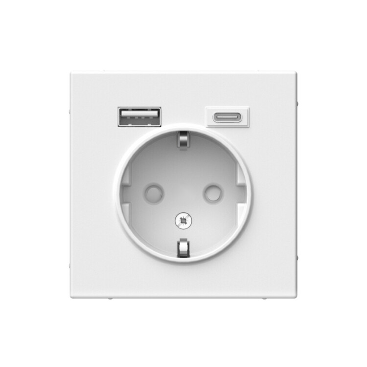 Картинка ARTGALLERY РОЗЕТКА 16А с 2 USB A+C, 5В/2,4А/3,0А, 2х5В/1,5А, механизм, БЕЛЫЙ (GAL000132) в интернет-магазине Форум Электро в Москве