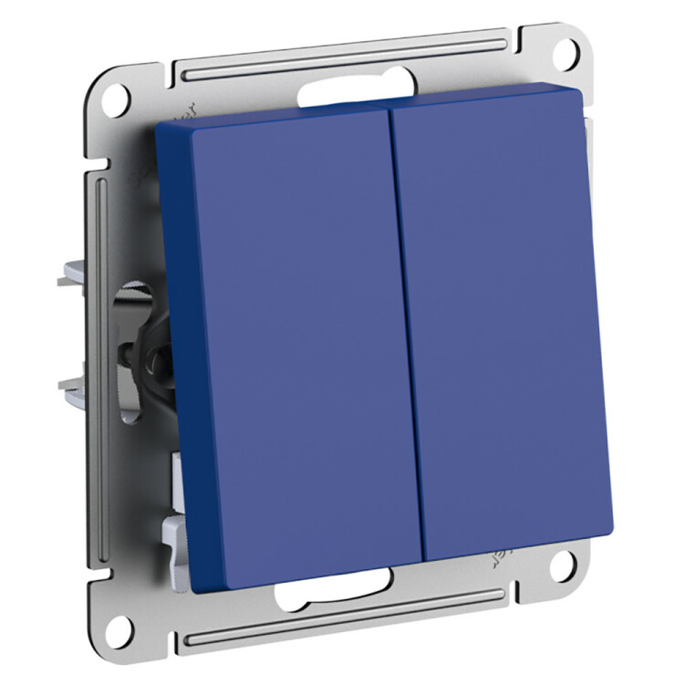 Картинка Systeme Electric AtlasDesign Аквамарин Переключатель 2-клавишный, сх.6/2, 10АХ, механизм (ATN001165) в интернет-магазине Форум Электро в Москве