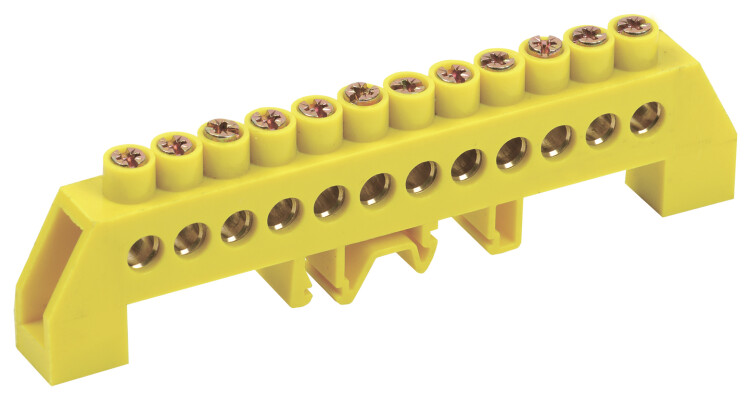 IEK Шина PE земля в комб DIN-изолСтойка ШНИ-8х12-12-КС-Ж (YNN10-812-12DP-K05) превью в интернет-магазине электрики Форум Электро в Москве